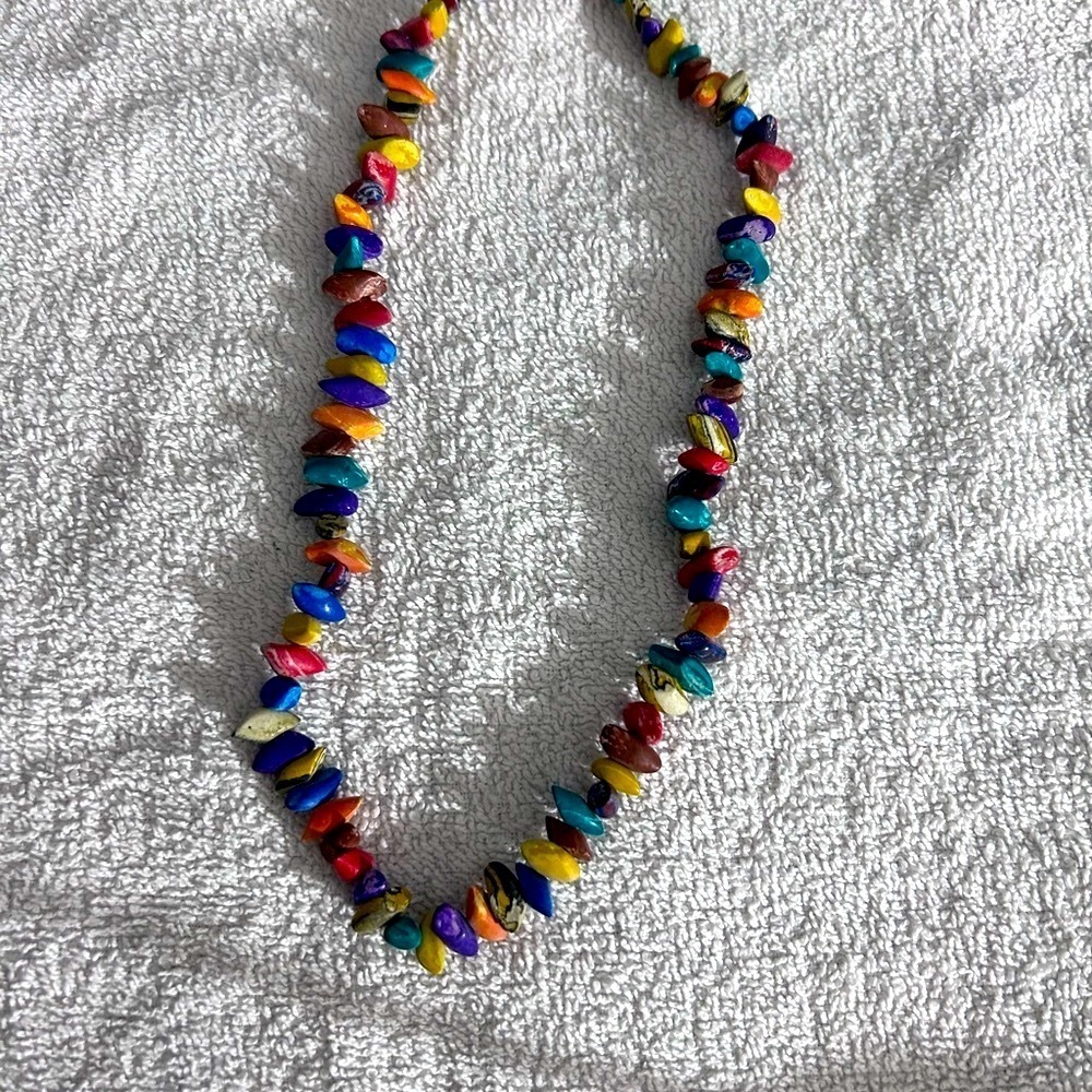 Handcrafted Polymer Clay Necklace with Barrel Clasp